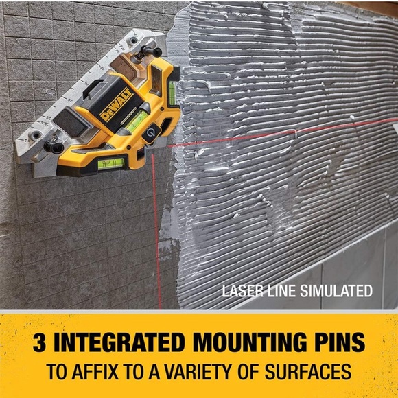 DEWALT DW0802 33'. Laser Square, Yellow - Picture 6 of 6